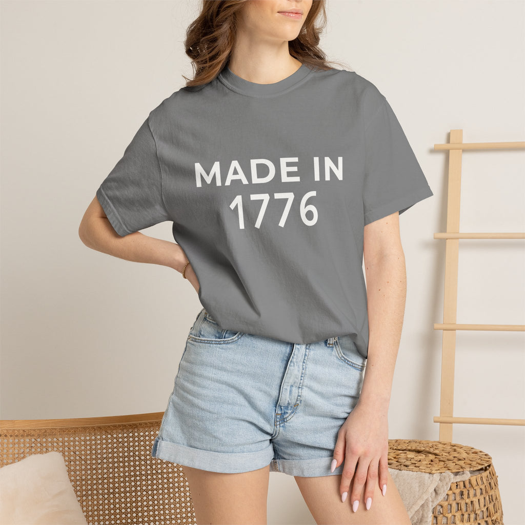 Patriotic American Minimalist "Made in 1776" T-Shirt — 250th Anniversary