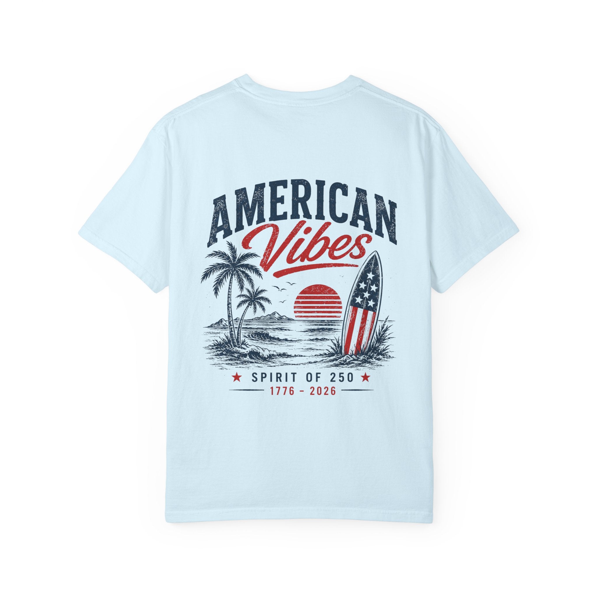 American Vibes 1776–2026 Retro Sunset Patriotic Tee