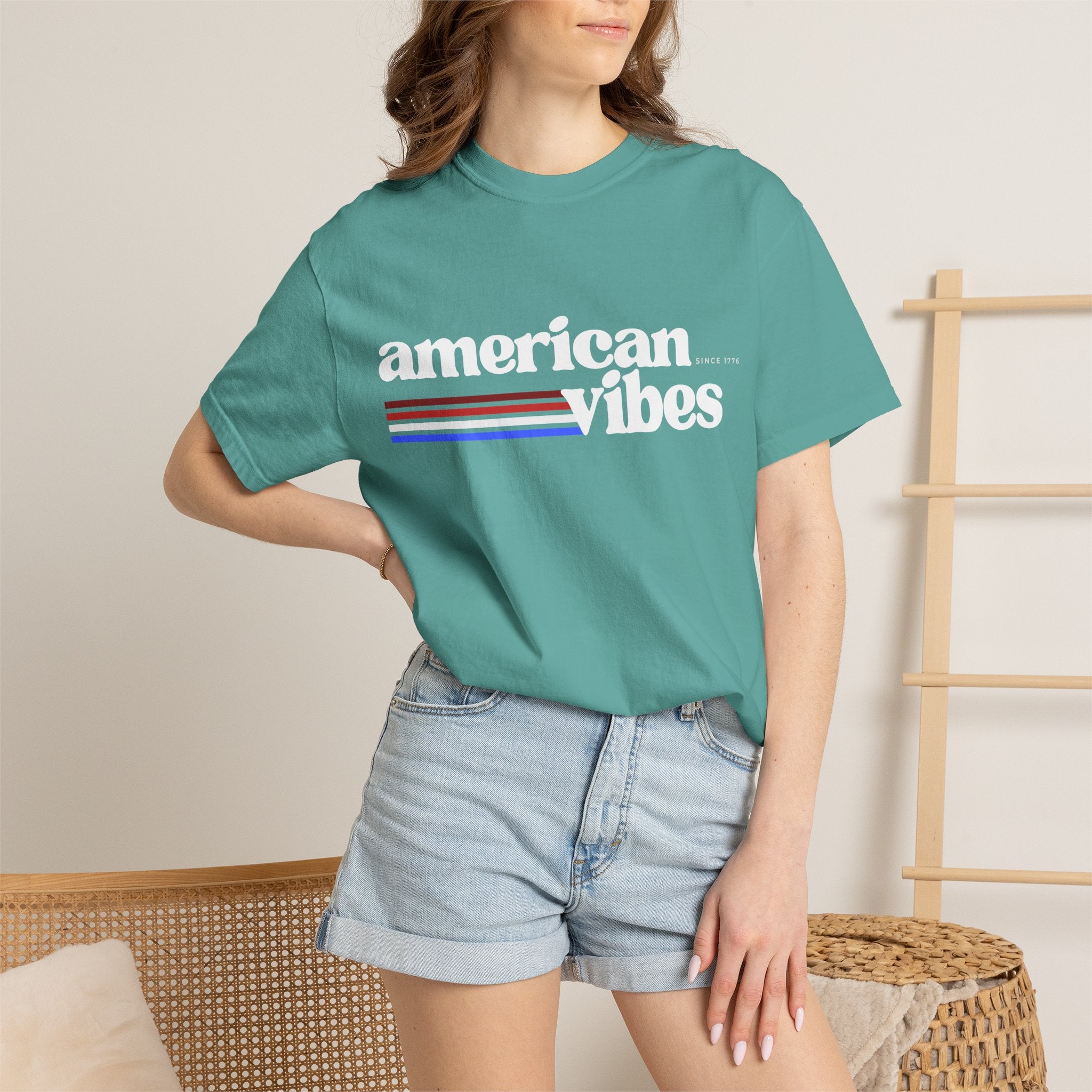 American Vibes Minimal Retro Striped Tee - 250th Anniversary
