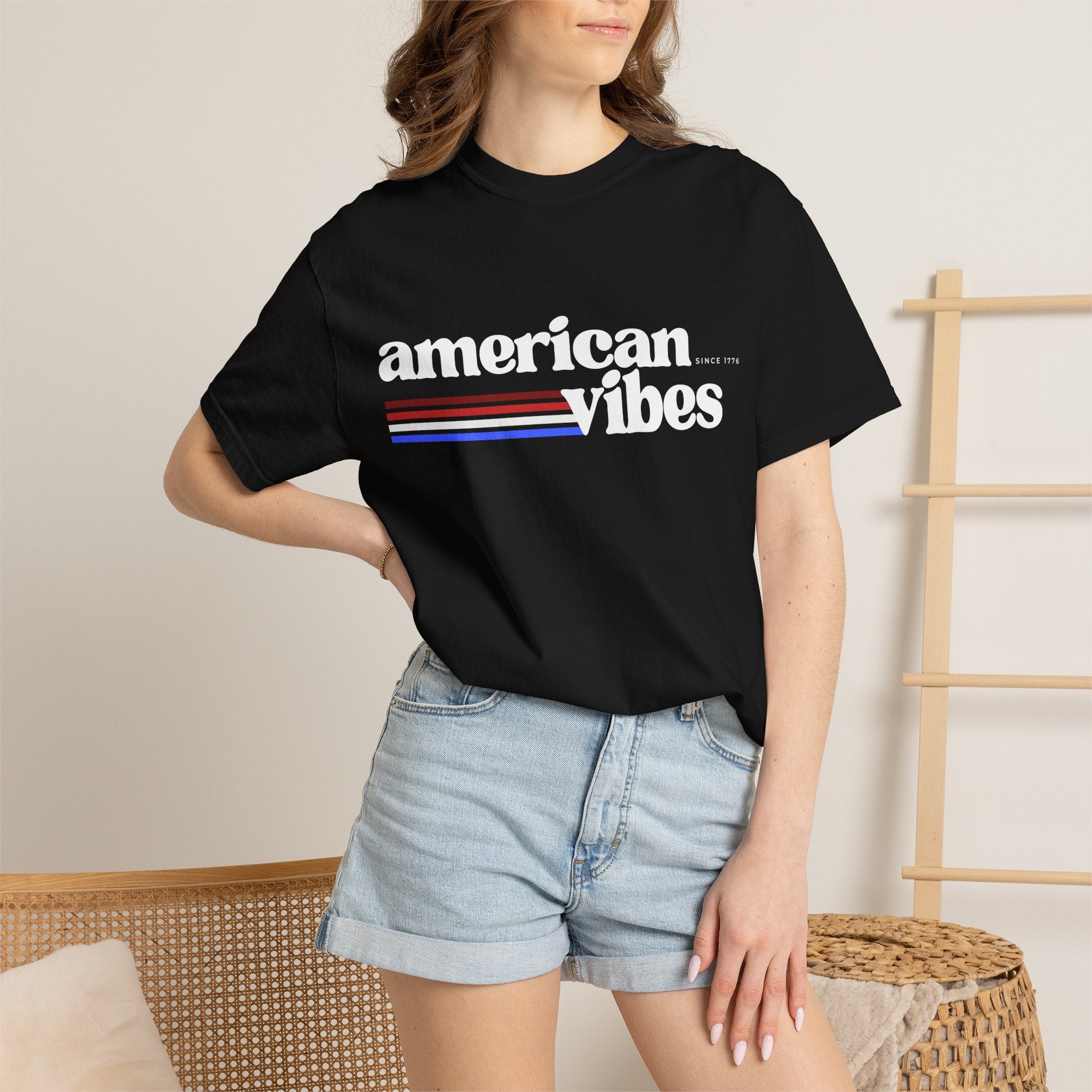 American Vibes Minimal Retro Striped Tee - 250th Anniversary