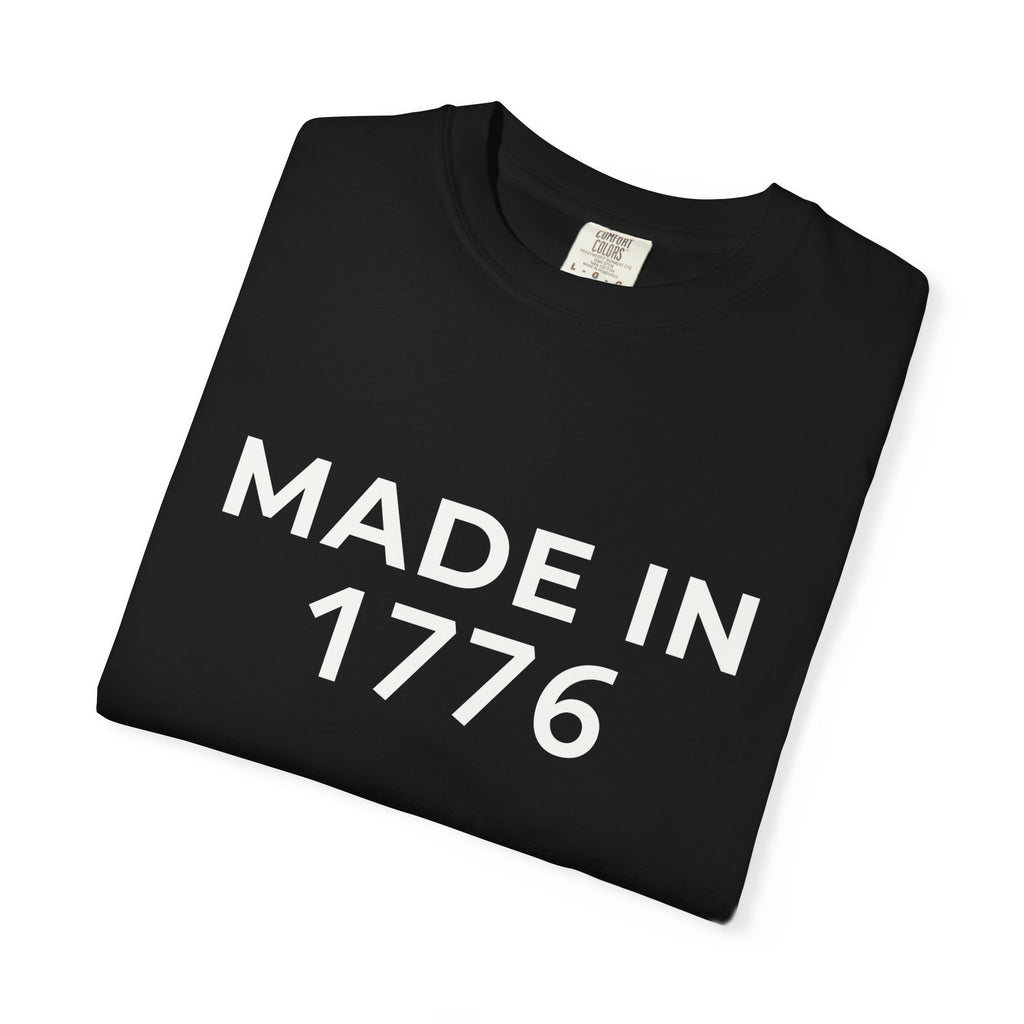 Patriotic American Minimalist "Made in 1776" T-Shirt — 250th Anniversary