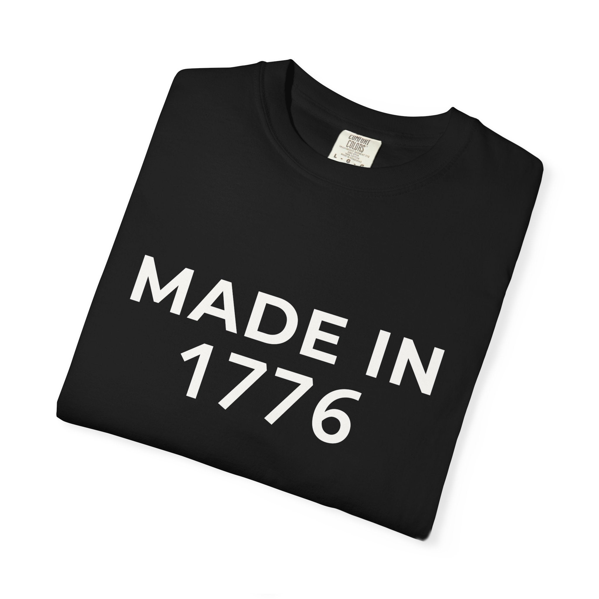 Patriotic American Minimalist "Made in 1776" T-Shirt — 250th Anniversary