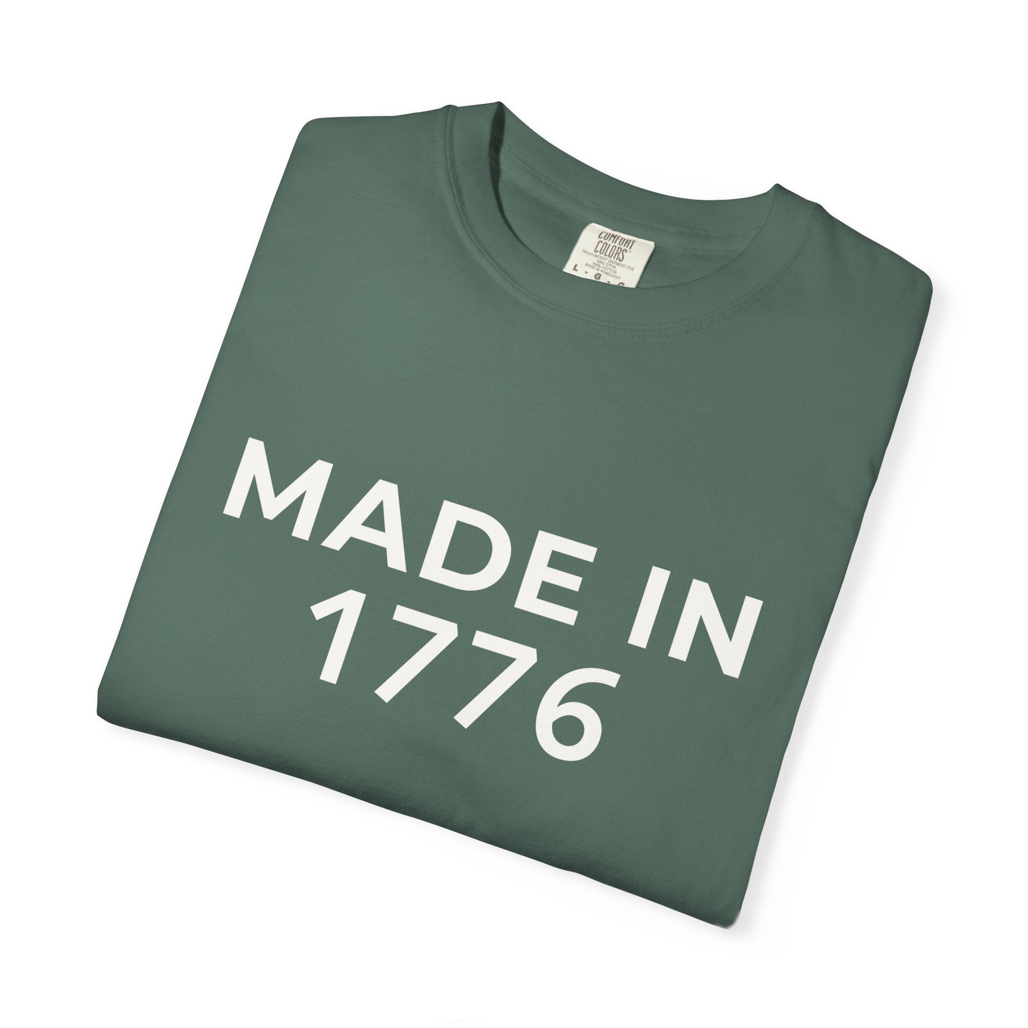 Patriotic American Minimalist "Made in 1776" T-Shirt — 250th Anniversary