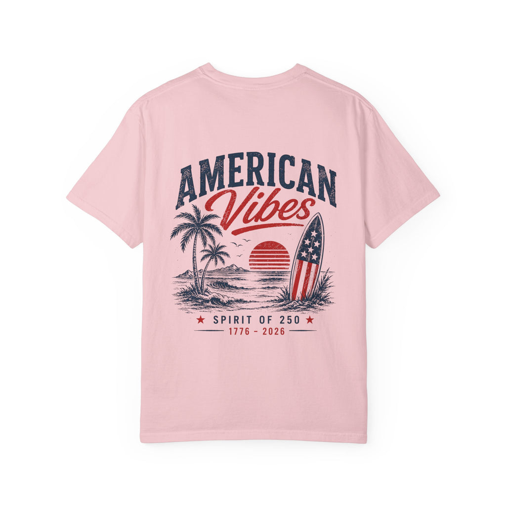 American Vibes 1776–2026 Retro Sunset Patriotic Tee