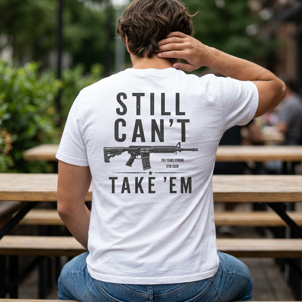 "Still Can't Take 'Em" Patriotic Rifle Graphic Tee