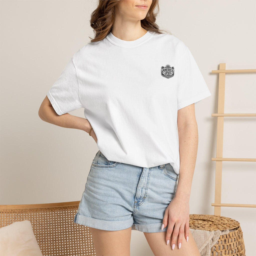 America 250th Anniversary Surf Graphic T-Shirt White/Black