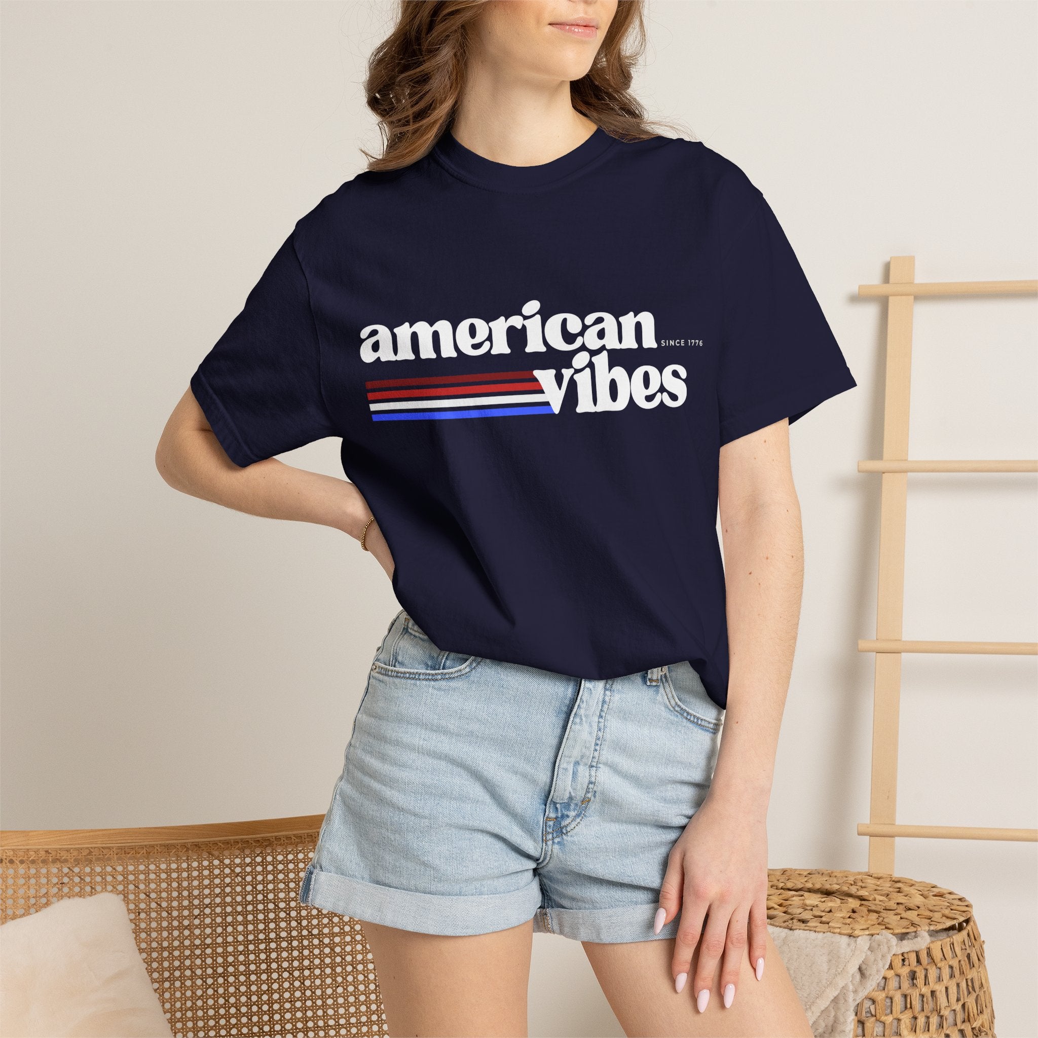 American Vibes Minimal Retro Striped Tee - 250th Anniversary