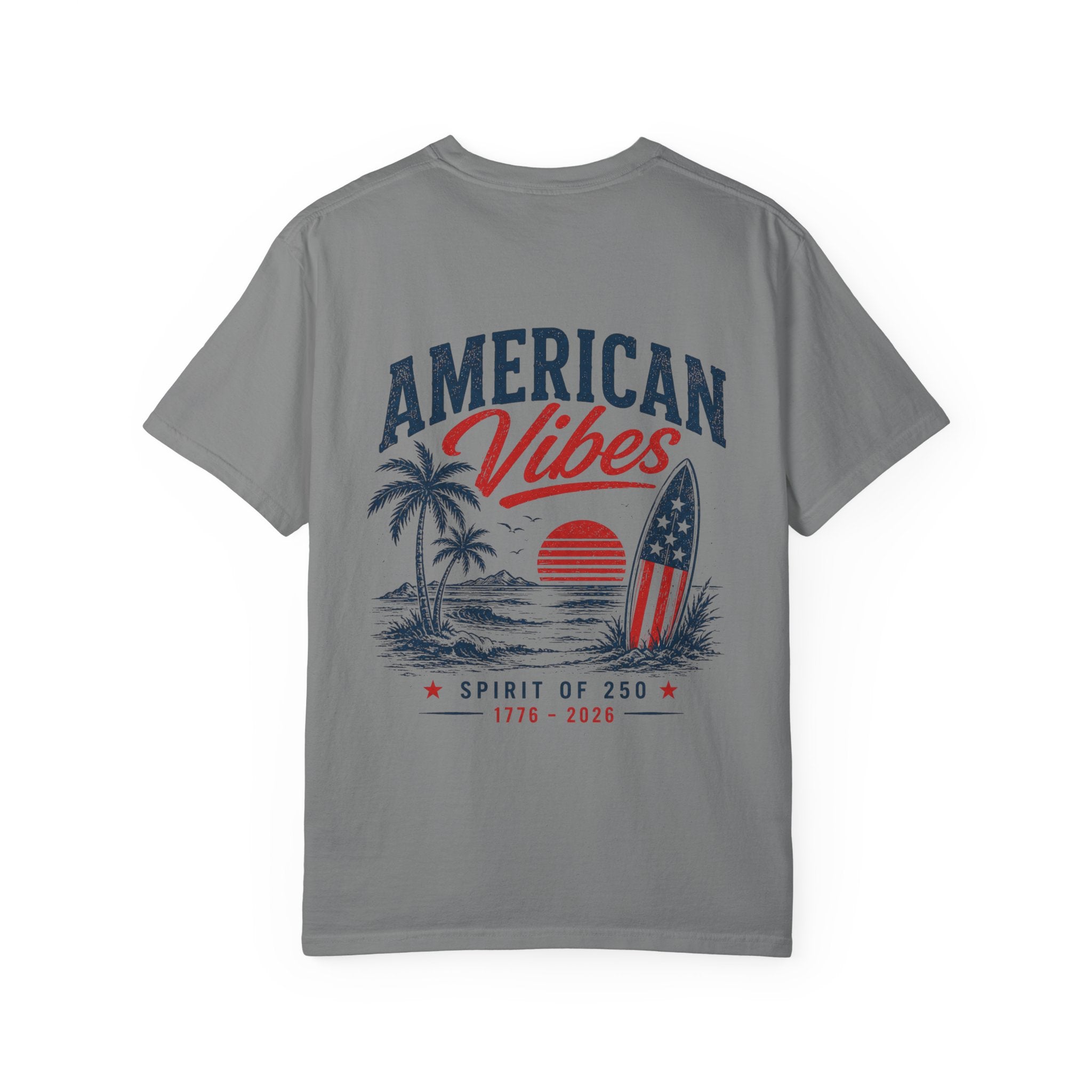 American Vibes 1776–2026 Retro Sunset Patriotic Tee