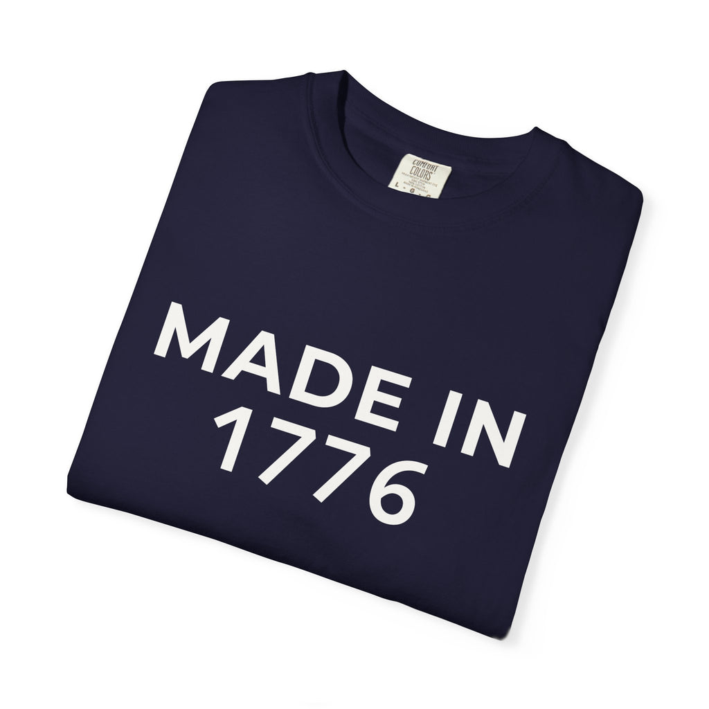 Patriotic American Minimalist "Made in 1776" T-Shirt — 250th Anniversary