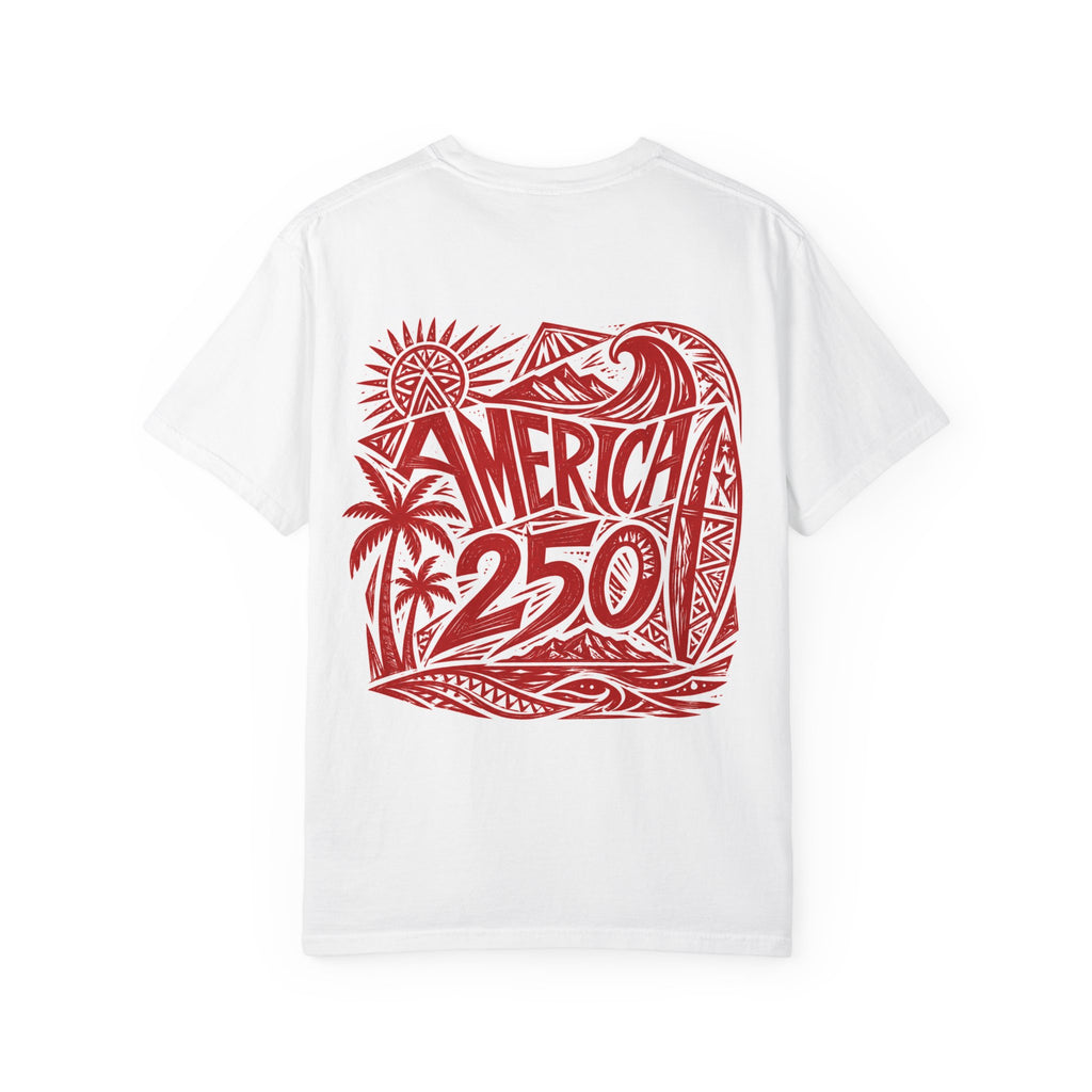 America 250th Anniversary Surf Graphic T-Shirt White/Red