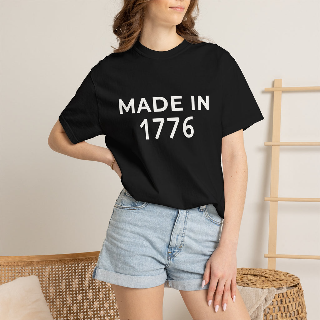 Patriotic American Minimalist "Made in 1776" T-Shirt — 250th Anniversary
