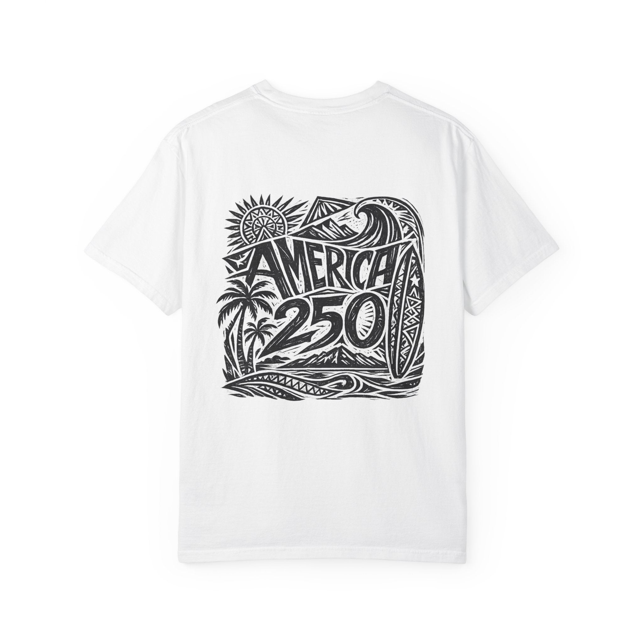 America 250th Anniversary Surf Graphic T-Shirt White/Black